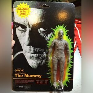 NECA universal monsters retro the mummy glow in the dark action figure